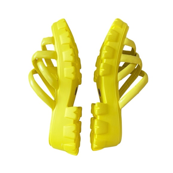Zara Vibrant Yellow Strappy Sandals - Picture 2 of 6